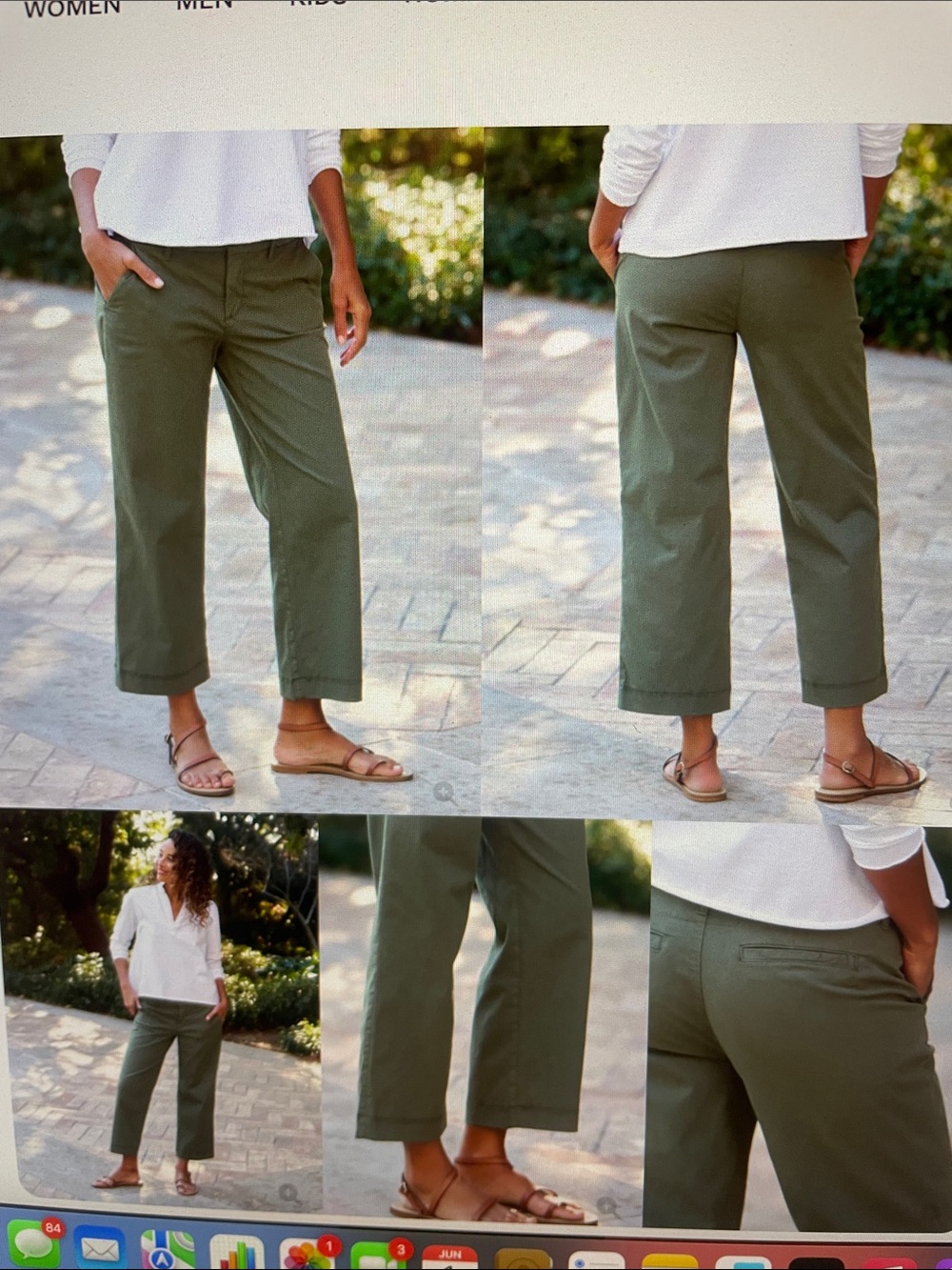 Frank & Eileen Westport chino in army green sz 12
